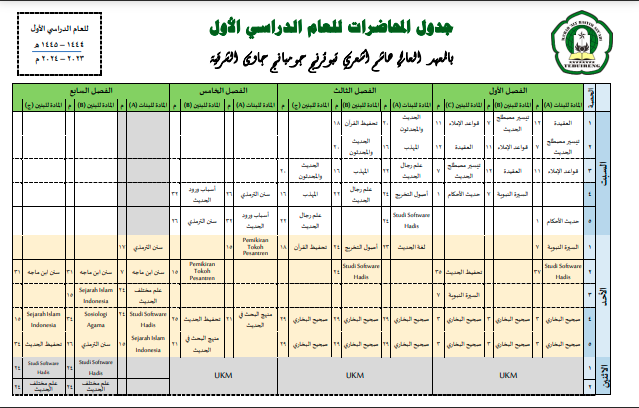 jadwal ganjil MAHA 2023-2024