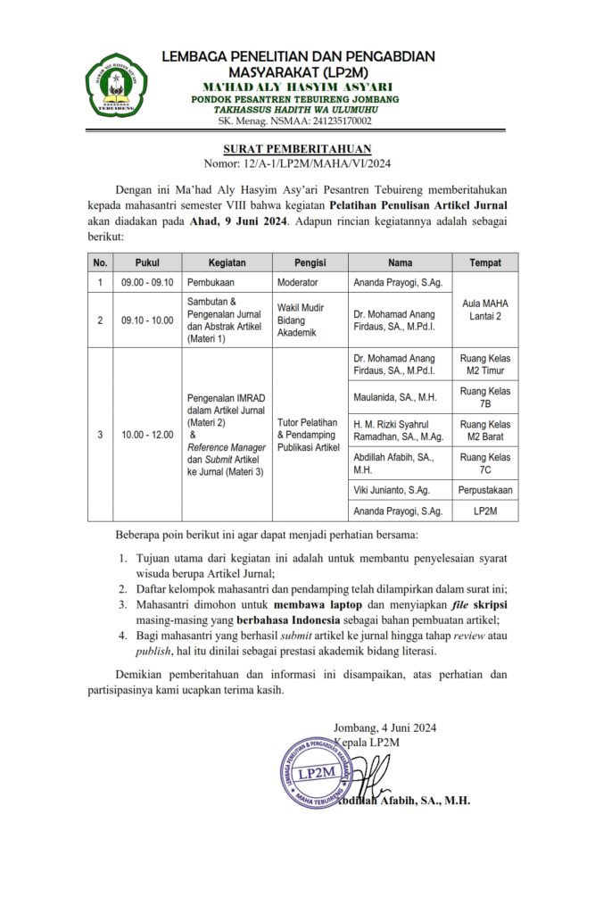 12 Sp Pelatihan Artikel 001 2