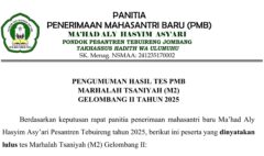 Pengumuman kelulusan pmb m2 maha ii 25 003