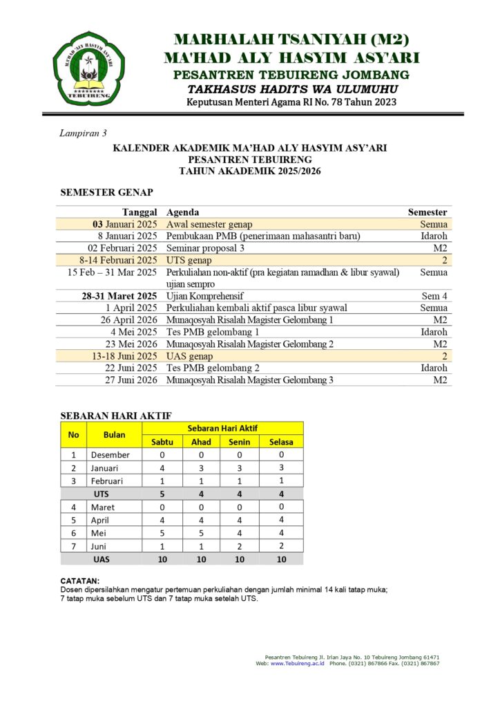 Pemberitahuan kalender akademik m2 genap 25 26 page 0006