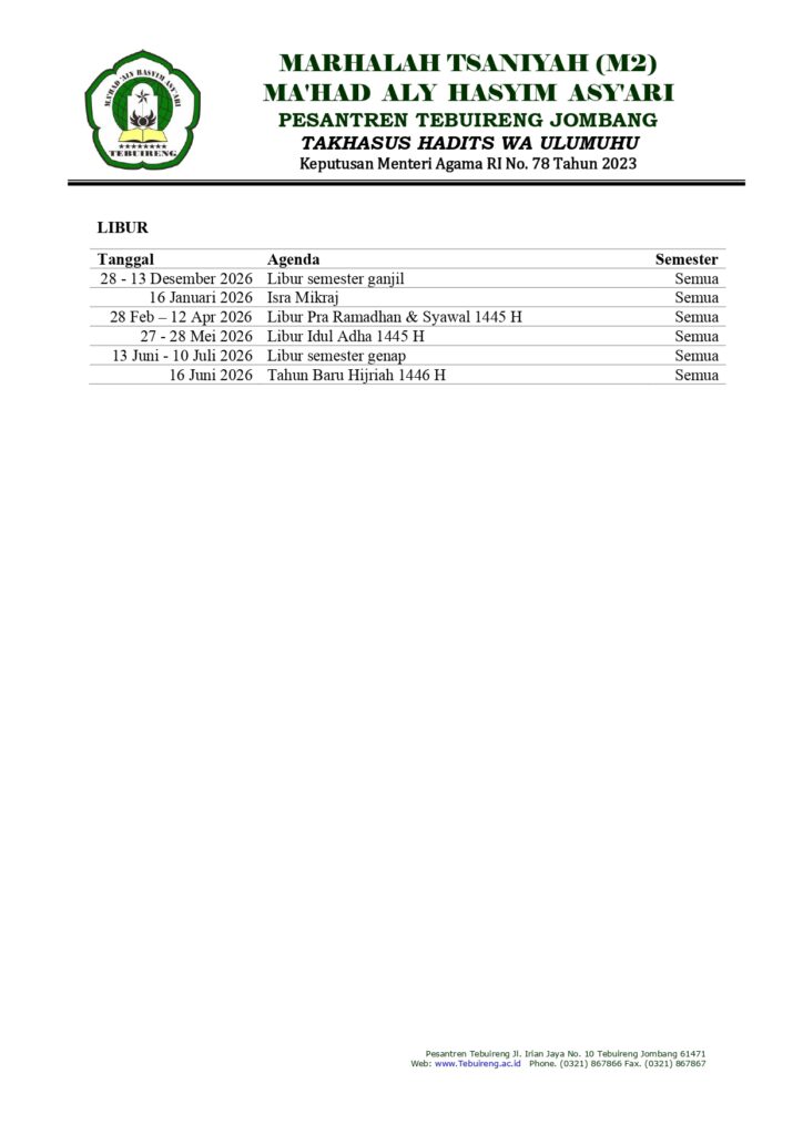 Pemberitahuan kalender akademik m2 genap 25 26 page 0007